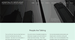Desktop Screenshot of hospitalityspotlight.com